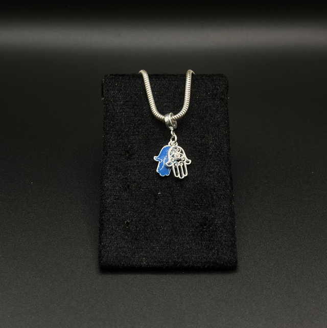 Berloque prata mão de Hamsá