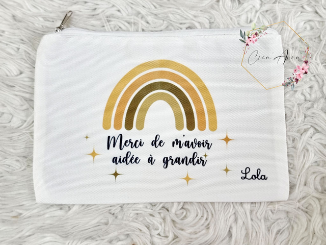 Pochette "Merci de m'avoir aidé(e) à grandir" - tons jaunes