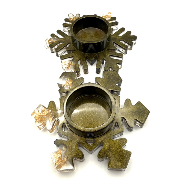 Bougeoirs (lot) Étoiles des Neiges Noël