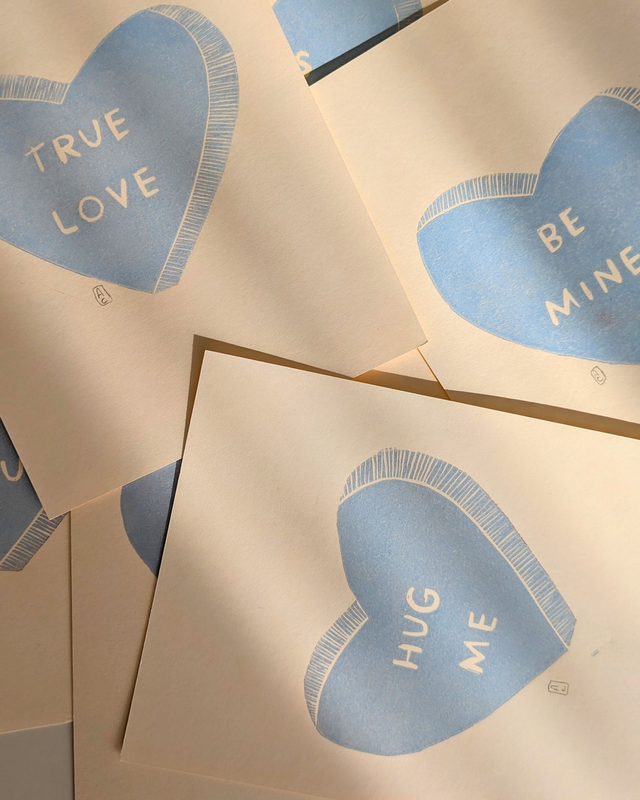 Carte de St-Valentin Bleu