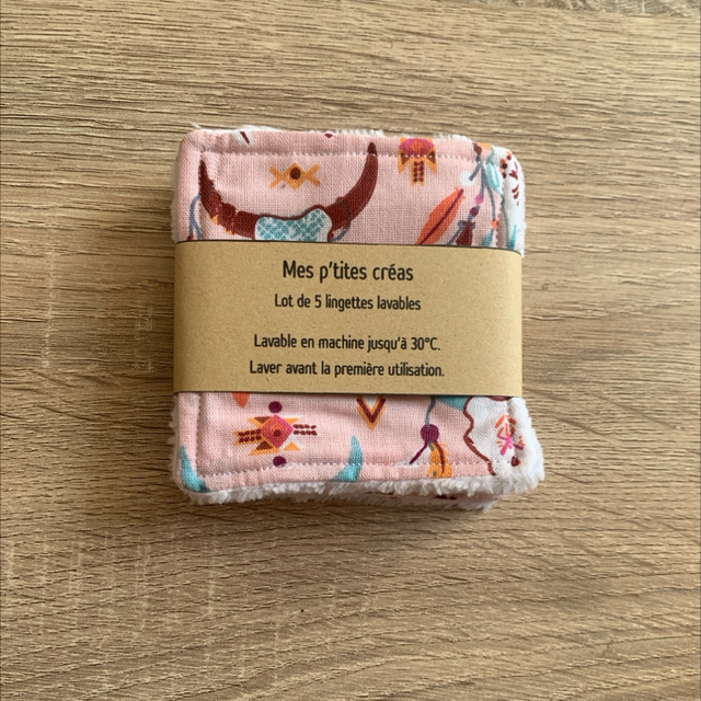 Lot de 5 lingettes lavables