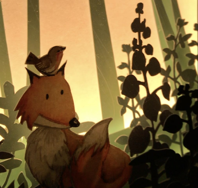 Shadow Box "Volpe - 2" con luce Led