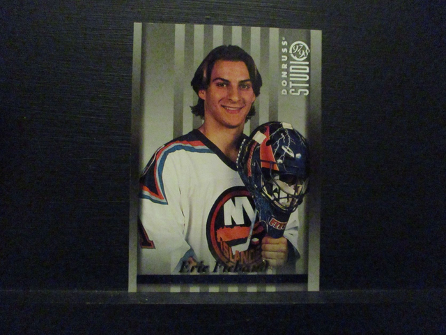 Eric Fichaud - NFL 1997 Donruss Studio Ice Hockey Original Trading Card #91