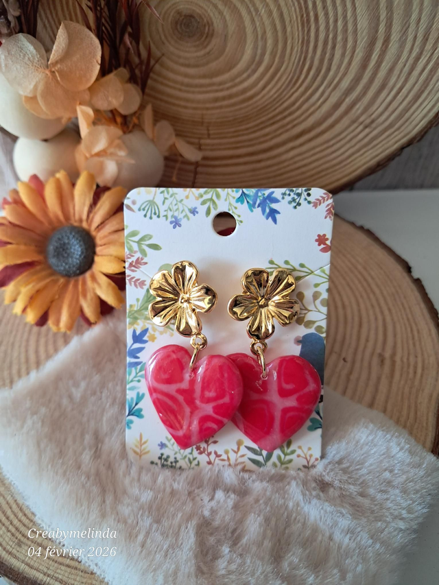 Boucle d’oreille Cœur de Pétale