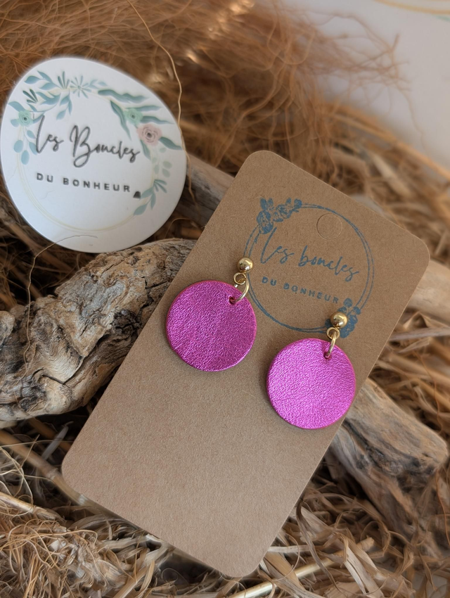 Boucles d&#039;oreilles Anti Gaspi rose ag009