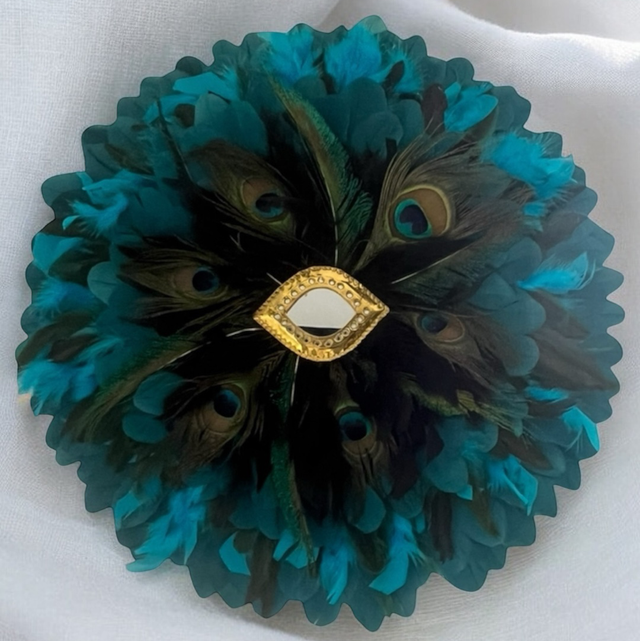 Jujuhat miroir martelé bleu canard 