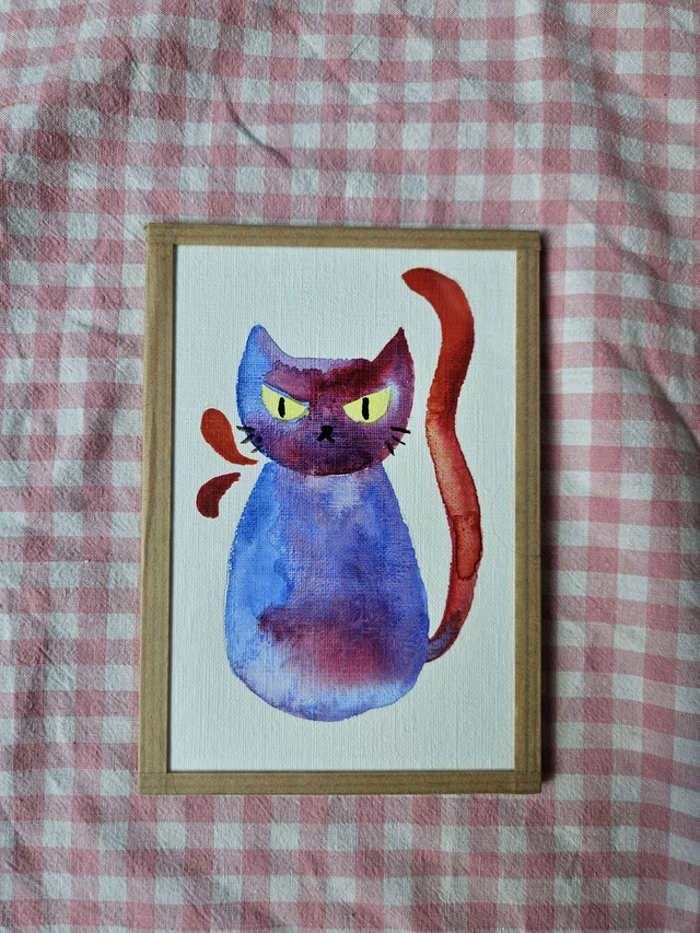 Chat bleu - Original encadré