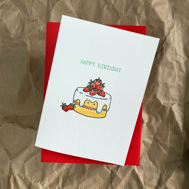 Happy Birthday Cake - Greeting Card