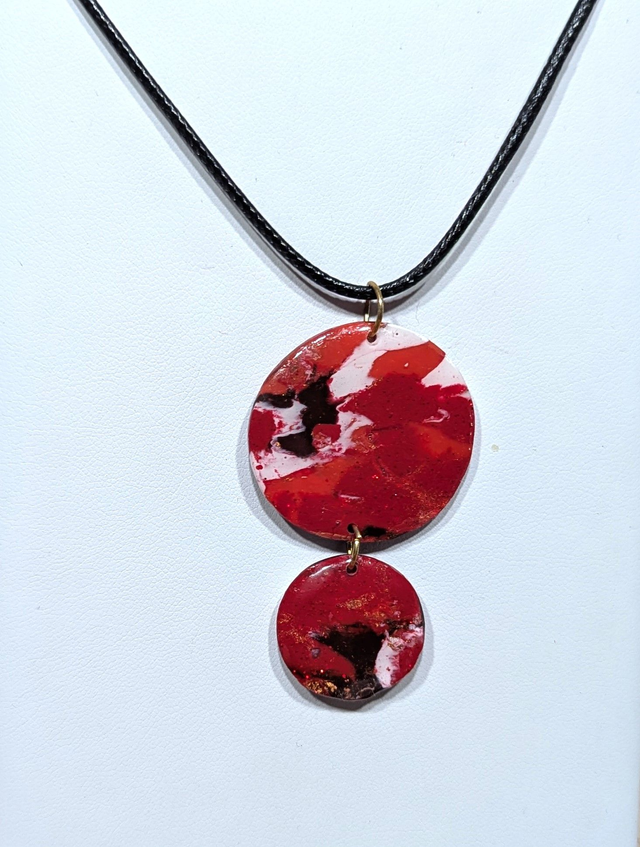 Pendentif double rond Flamboyant