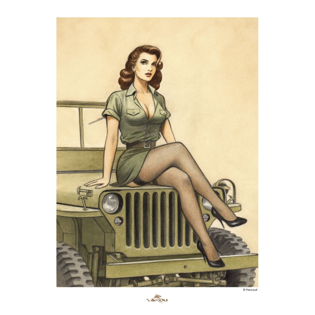 Ex-libris Pin-Up Paturaud Laurent A4 signé et limité à 200 ex