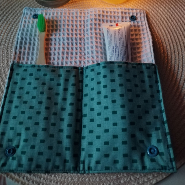 Porte dentifrice/ Brosse à dents - imprimés bleu