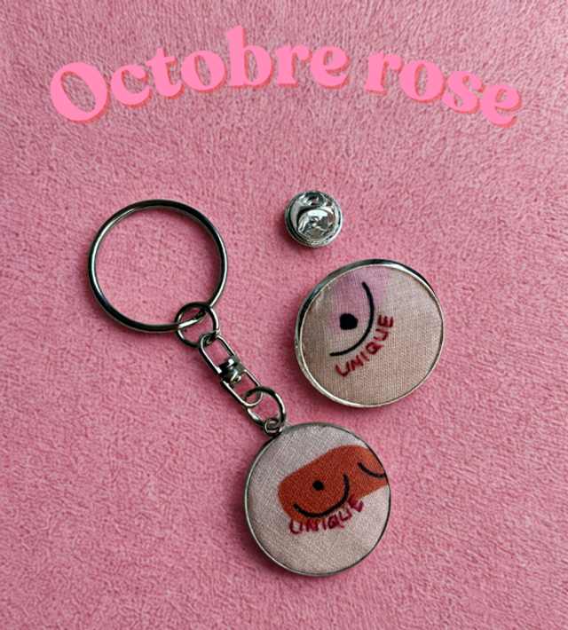 Pin’s ou porte clé OCTOBRE ROSE