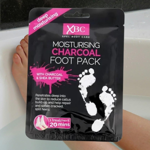 XBC Xpel Body Care Moisturising Charcoal Foot Pack | Foot Care & Moisturising

