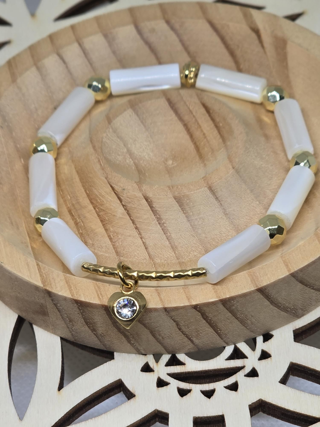 Bracelet Nacre tube 1,5 cm