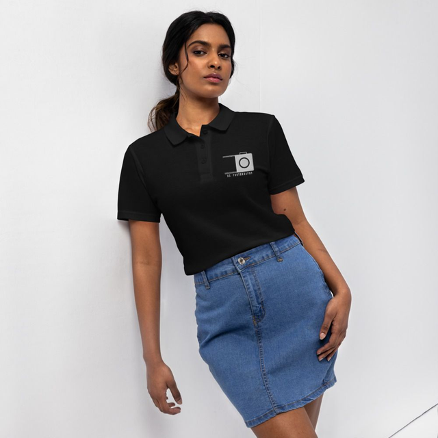 Polo da donna premium con logo fotografico