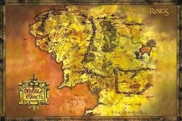 Free* Lord of the Rings - Middle Earth Poster (* Postage only)