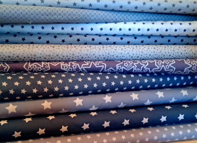 Stof: Sterren grijs (R)