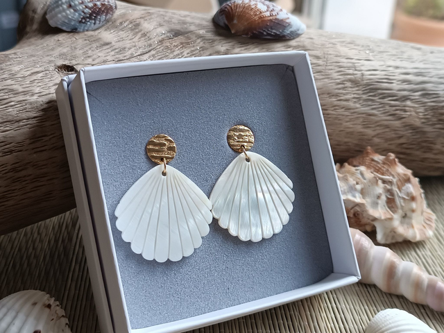 Boucles d'oreilles Coquillage Nacre