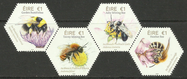 Ireland 2018 Native Bees set  MNH