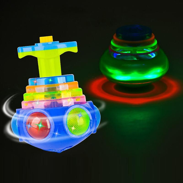 Leuchten UFO Spinner Tops LED blinkende Musik Gyroskop für Kinder Geburtstags