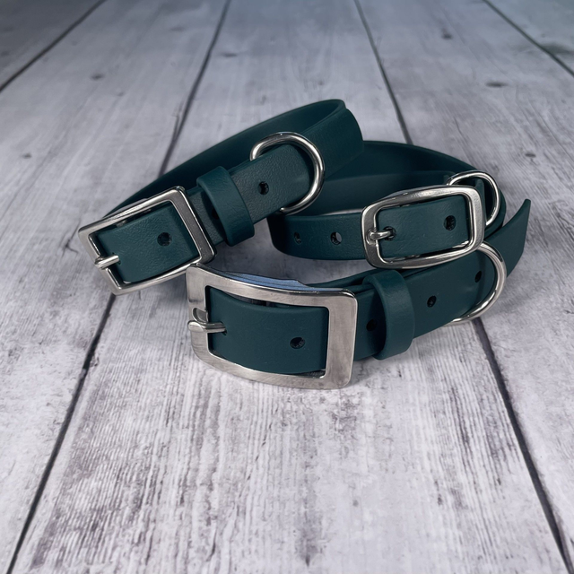 Forest Green Waterproof BioThane® Collar