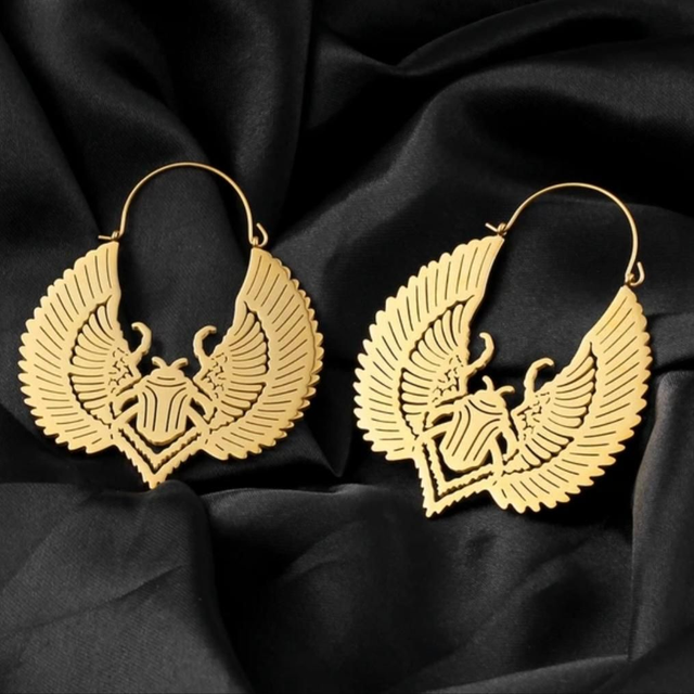 Boucles d'oreilles scarabée 