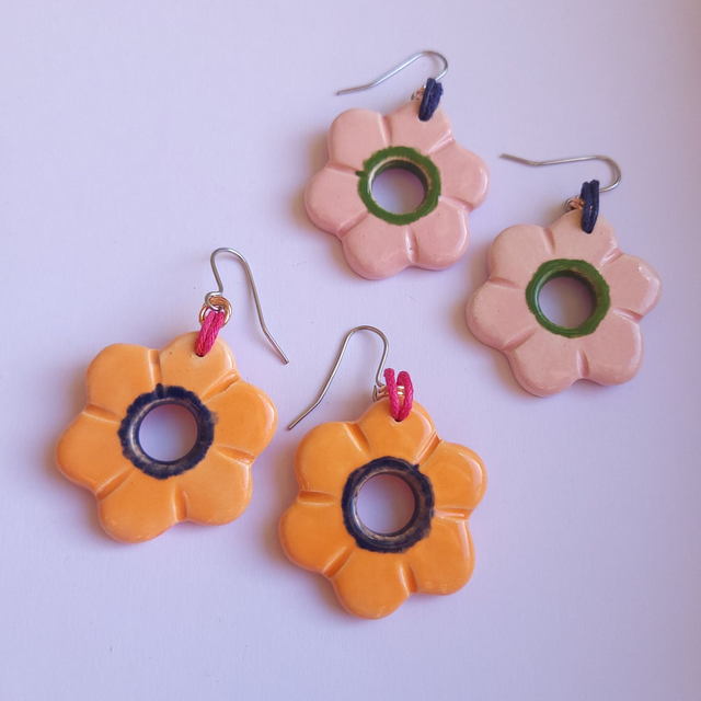 Flower Power Drop Earrings - 2 Colourways Available