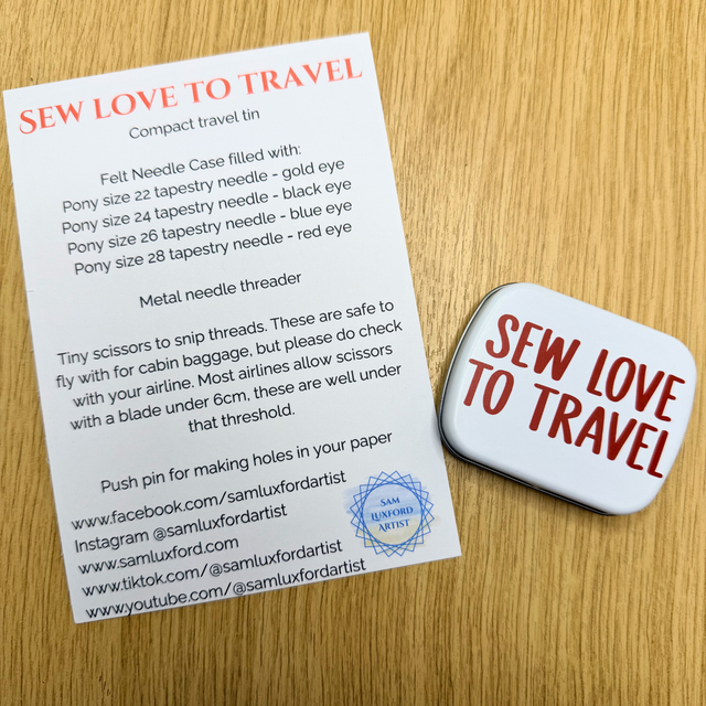 Sew Love to Travel - Mini paper embroidery sewing kit