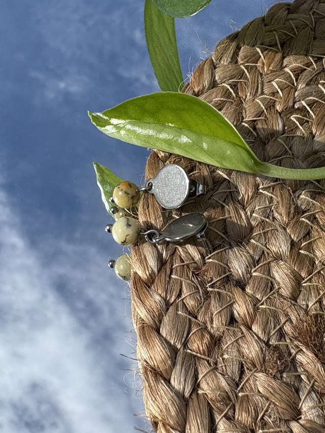 Boucles puces agate dendrite