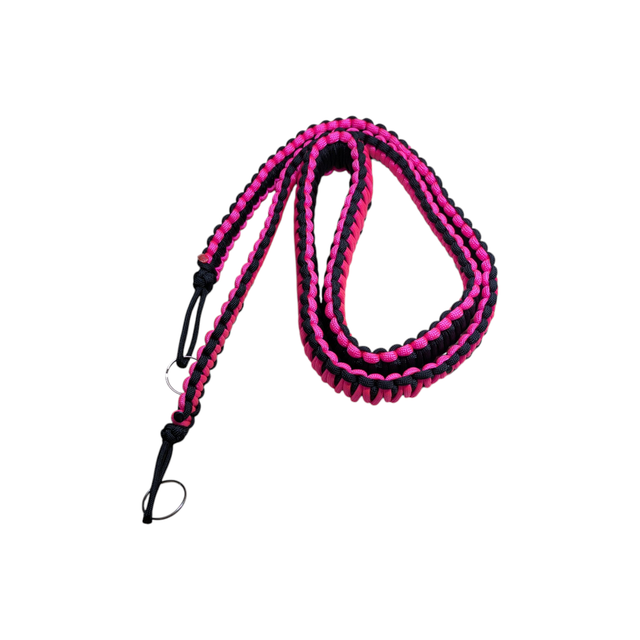Flo Pink and Black Binocular Strap - 53.5 inch or 136cm 