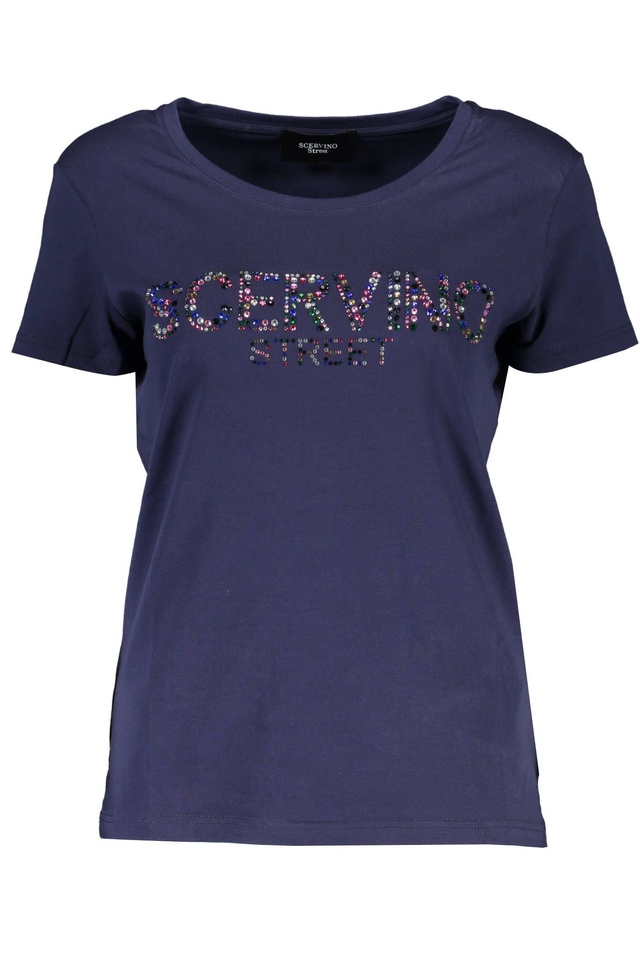SCERVINO STREET T-SHIRT MANICHE CORTE DONNA BLU