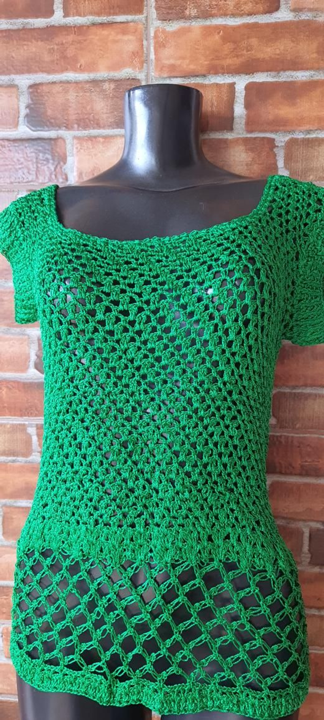 Blusa De Croche Verde T/40