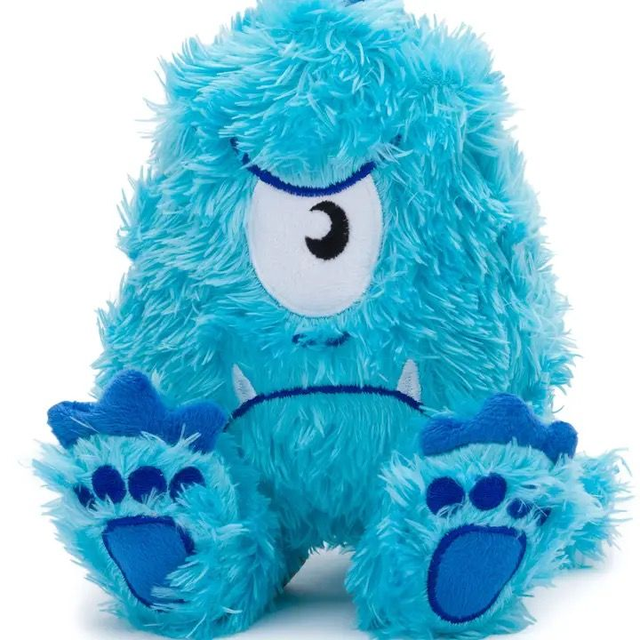 Fabdog Fluffy Blue Monster Toy 