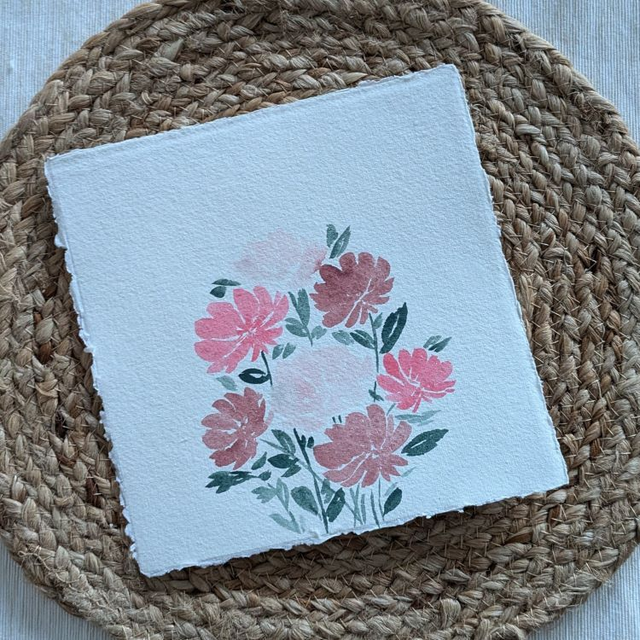 Original Aquarell - Blumenbouquet 2