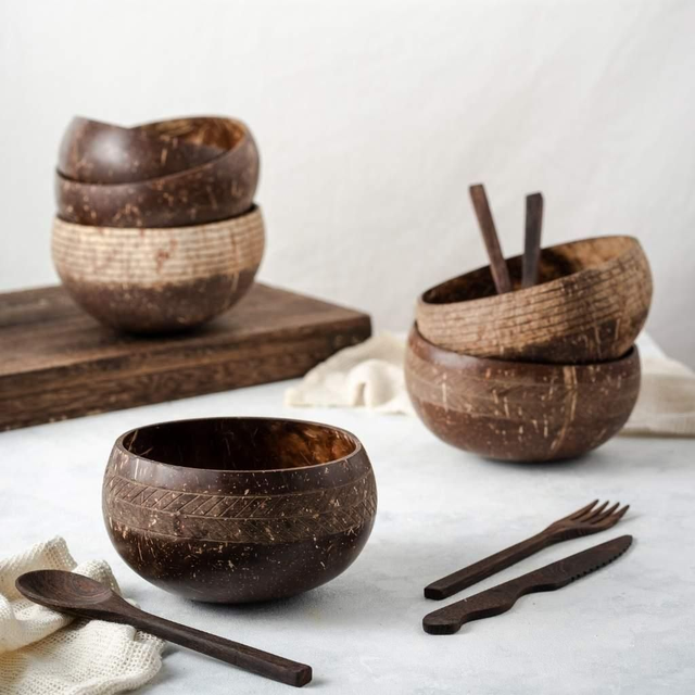 Jungle Culture Coconut bowl set