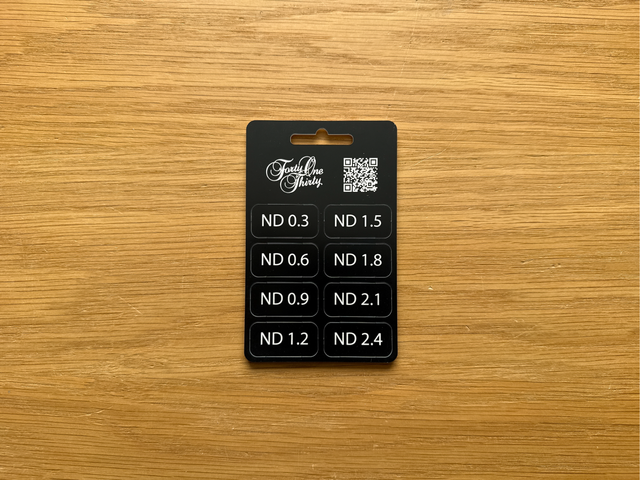 Neutral Density Filter Tabs 0.3 - 2.4