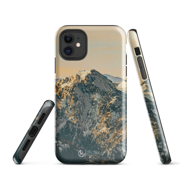Cover iPhone rigida - Riflessi d'oro tra le nevi
