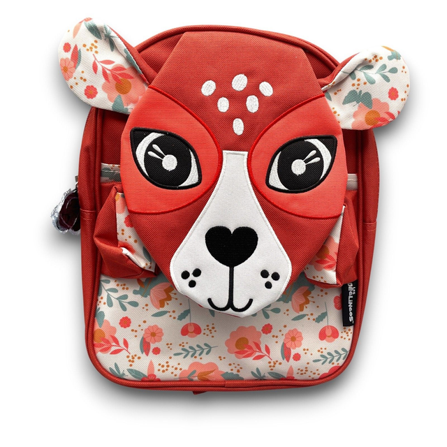LES DÉGLINGOS Kleiner Rucksack für Kinder Jélékros der Löwe 31031 rot unisex