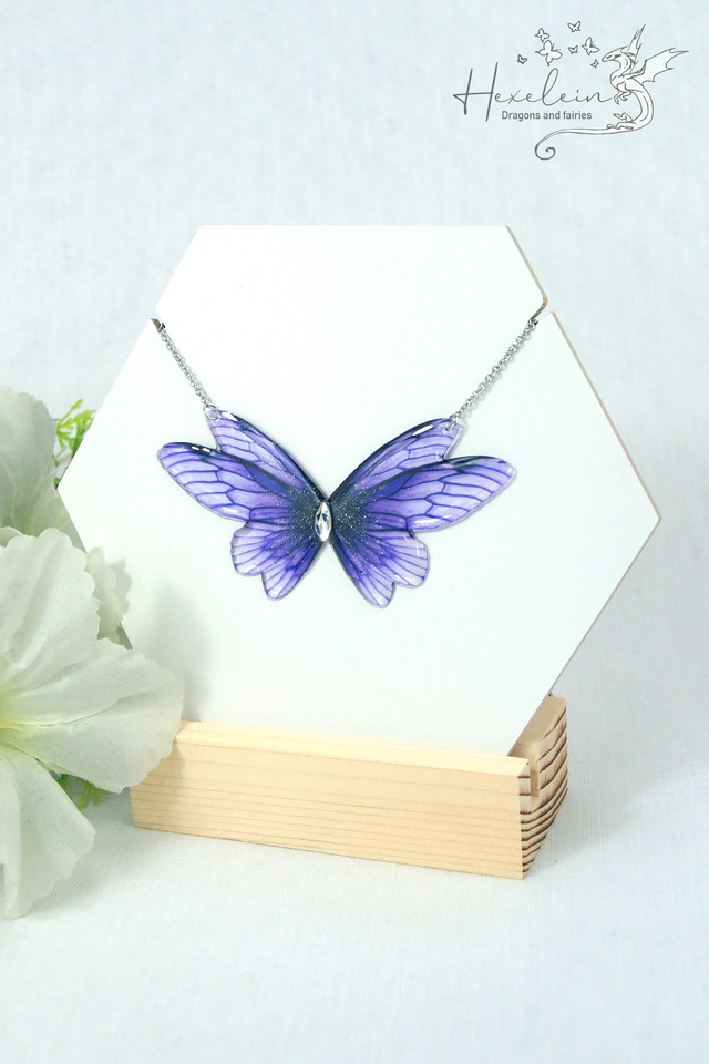 Purple small fairy necklace