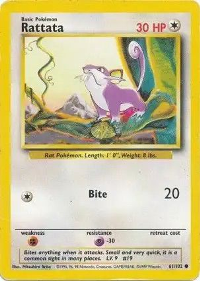 Rattata - 61/102 (Base Set Unlimited)