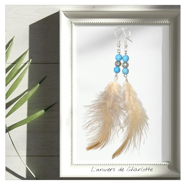 Boucles d&#039;oreilles &quot;Turquénite&quot; BO-013