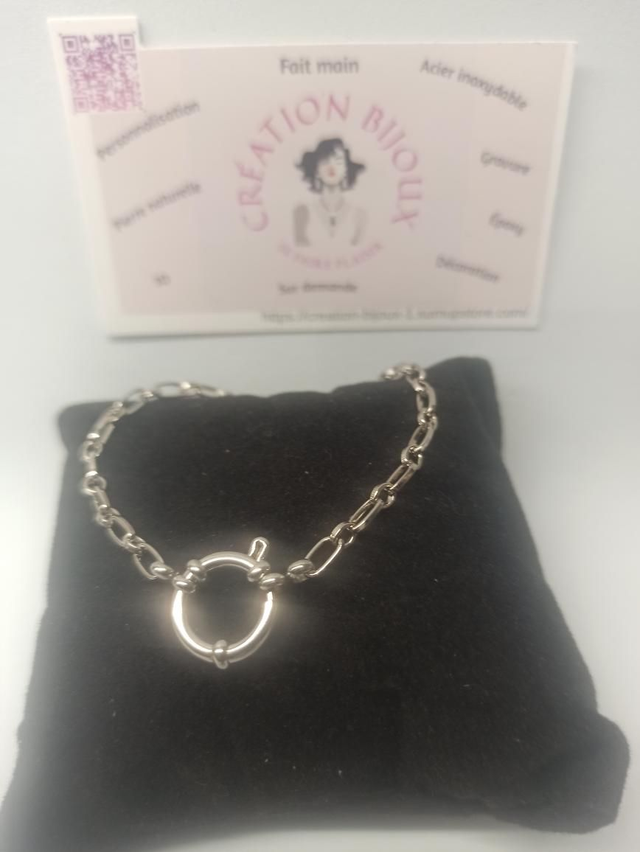 Bracelet fermoir rond 