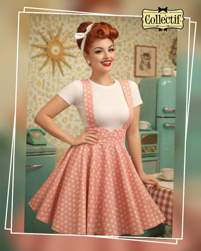 Jupe taille haute à bretelles Collectif T46/48