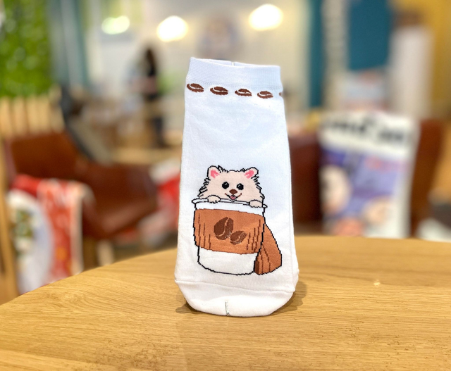 Pomeranian Socks (coffee cup)