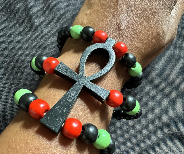 Ankh Pan Africa Beaded Bracelet 