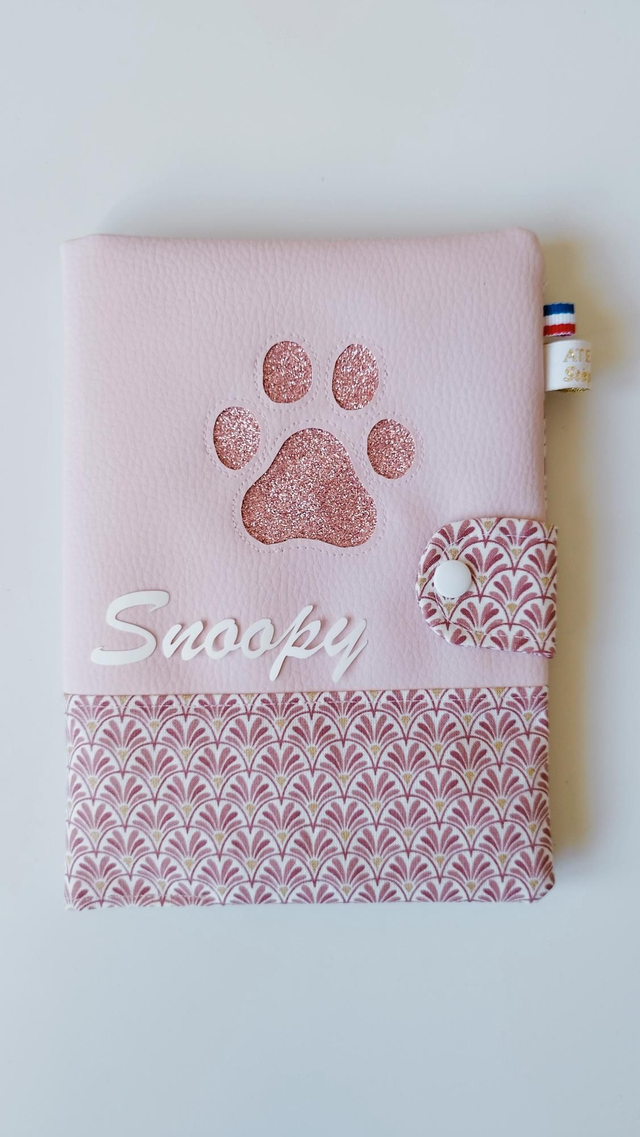 Protège carnet de santé personnalisé pour animal de compagnie * Collection Malaga *