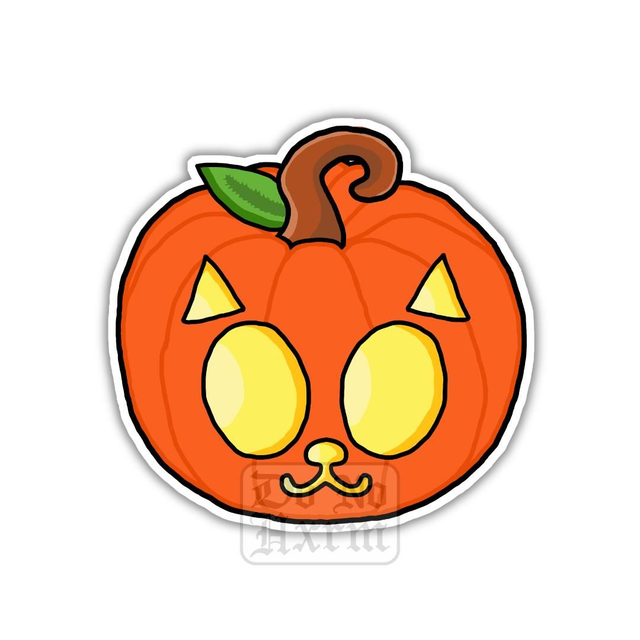 Pumpkin Cat Sticker