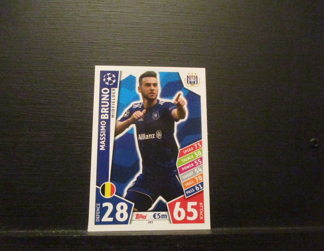 Massimo Bruno - UEFA Champions League Match Attax 2017/18 Original Trading Card #283