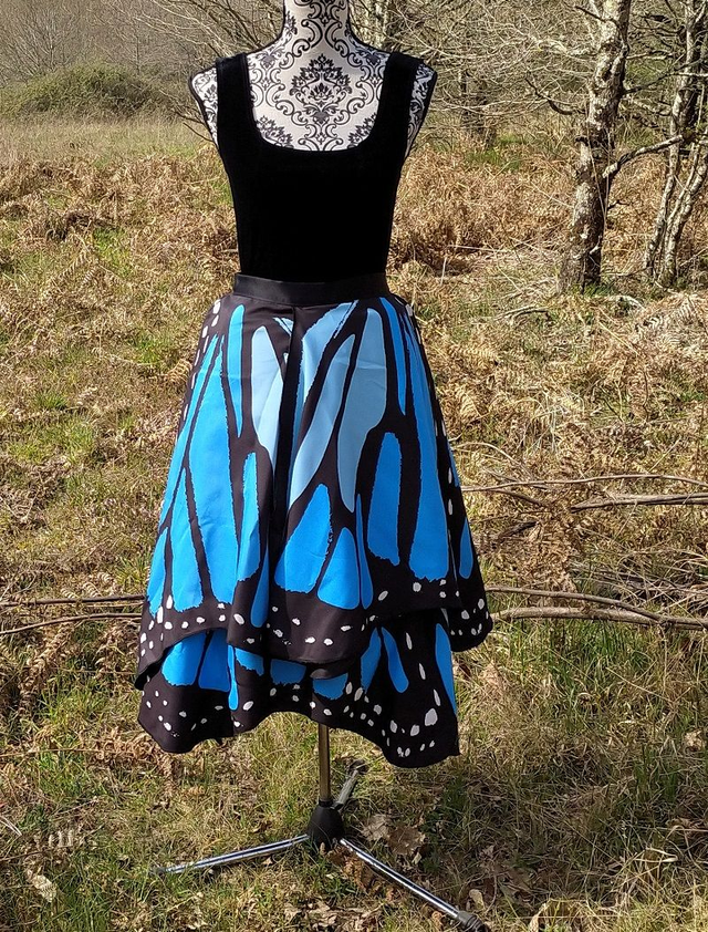 Jupe ailes de papillon bleues taille 40/42