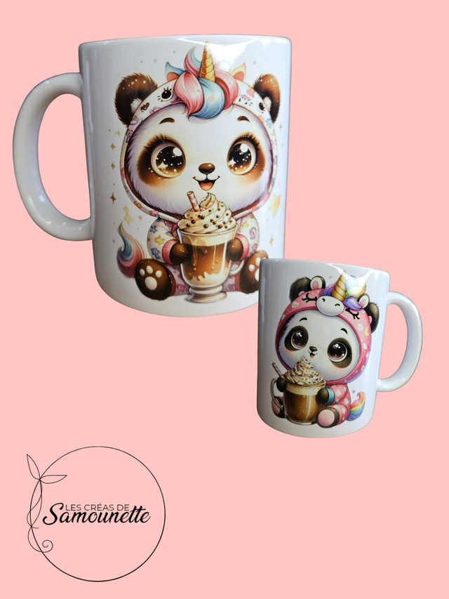 Tasse panda licorne